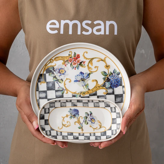 Emsan Victoria Porselen 32 Parça 6 Kişilik Kahvaltı/Servis Takımı