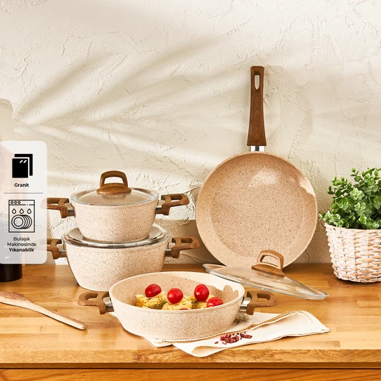 Emsan Royal Natural 7 Parça Tencere Seti