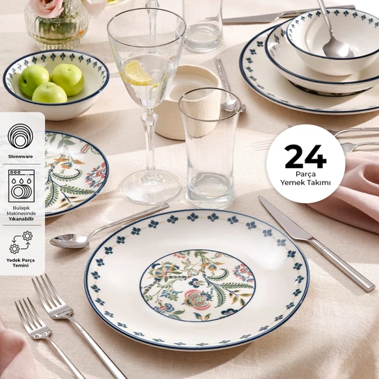 Emsan Kelsey 24 Parça 6 Kişilik Yemek Takımı