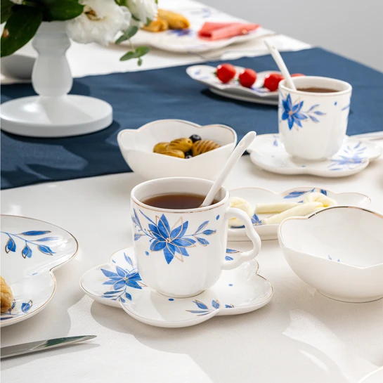 Emsan İntense Blue Porselen 32 Parça 6 Kişilik Kahvaltı/Servis Takımı