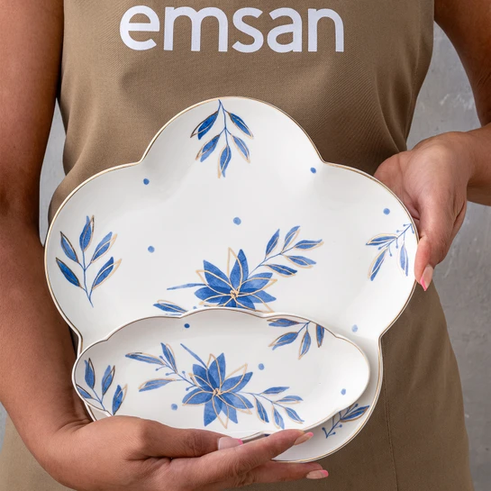 Emsan İntense Blue Porselen 32 Parça 6 Kişilik Kahvaltı/Servis Takımı