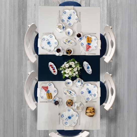 Emsan İntense Blue Porselen 32 Parça 6 Kişilik Kahvaltı/Servis Takımı