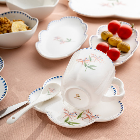 Emsan Lilium Porselen 32 Parça 6 Kişilik Kahvaltı/Servis Takımı