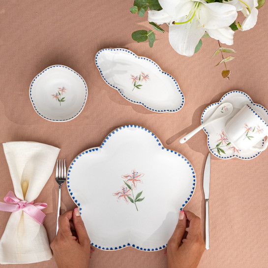 Emsan Lilium Porselen 32 Parça 6 Kişilik Kahvaltı/Servis Takımı