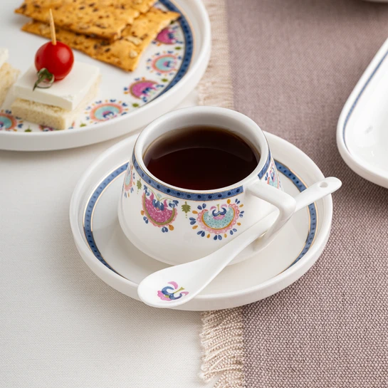 Emsan Ethnic Pink Porselen 32 Parça 6 Kişilik Kahvaltı/Servis Takımı