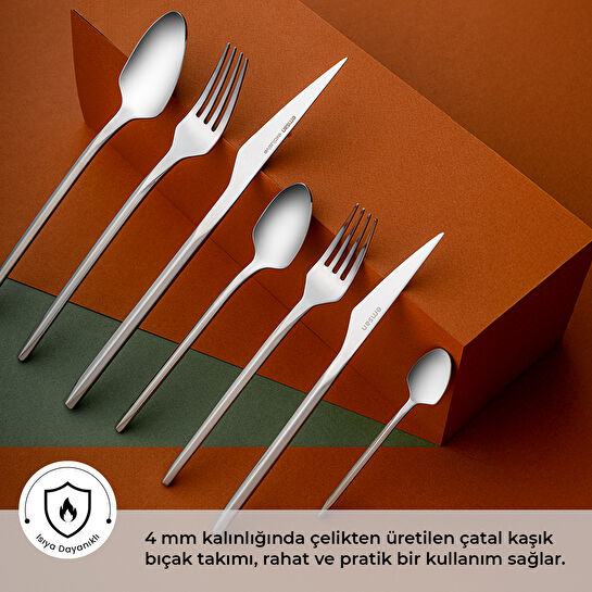 Emsan Arven 84 Parça 12 Kişilik Kutulu Çatal Kaşık Bıçak Takımı