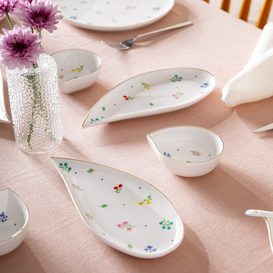 Emsan Daisy Porselen 32 Parça 6 Kişilik Kahvaltı Takımı