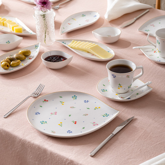 Emsan Daisy Porselen 32 Parça 6 Kişilik Kahvaltı Takımı