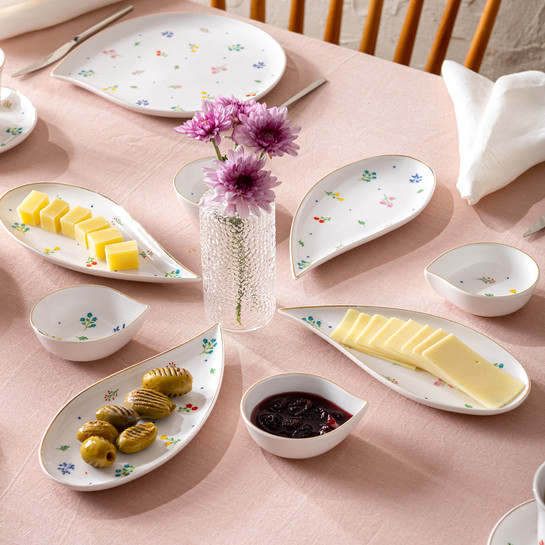 Emsan Daisy Porselen 32 Parça 6 Kişilik Kahvaltı Takımı