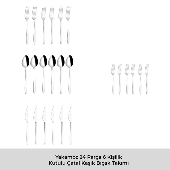 Emsan Yakamoz 24 Parça Kutulu Çatal Kaşık Bıçak Takımı