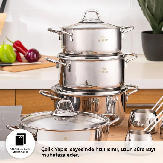 Emsan Batu 14 Parça Çelik Çeyiz Seti 