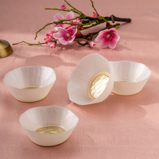 Emsan Golden 4 Parça Cam Konik Kase 13 cm 