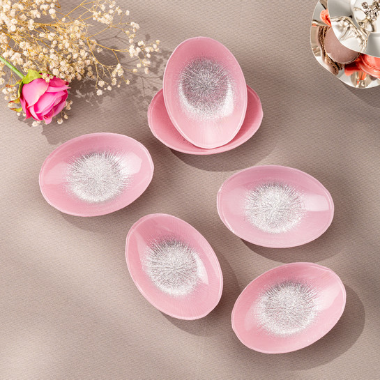 Emsan Pastel 6 Parça Cam Gondol 12 cm Pembe