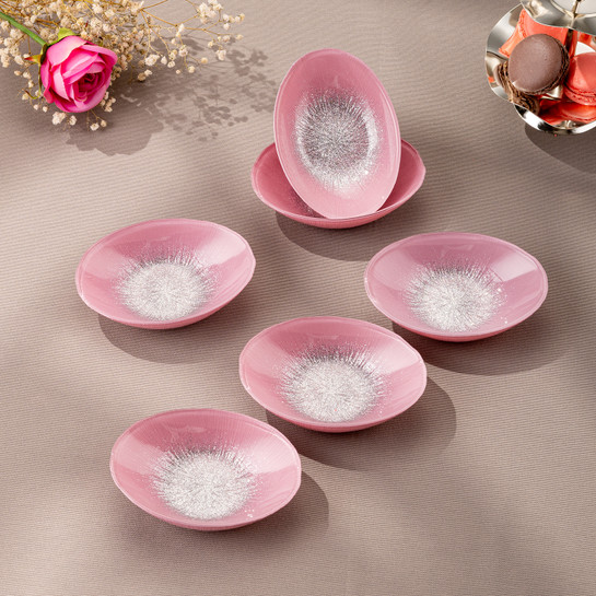 Emsan Pastel 6 Parça Cam Gondol 12 cm Pembe
