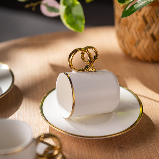 Emsan Wedding 90 ml 6'lı Kahve Fincan Takımı