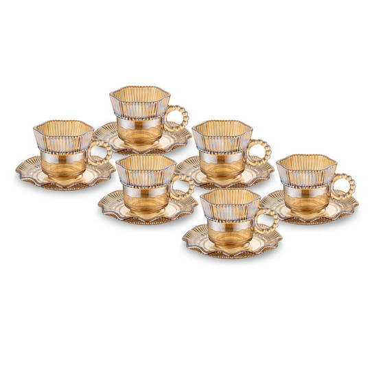 Emsan Hatrı Var Amber 80 ml 6'lı Kahve Fincanı Takımı