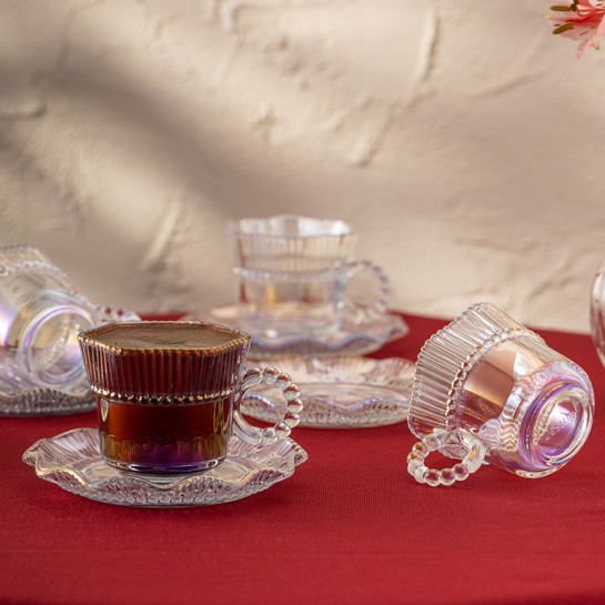 Emsan Hatrı Var Gökkuşağı 80 ml 6'lı Kahve Fincan Takımı