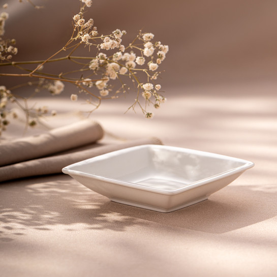 Emsan Pamukkale Kare Çukur Tabak 10 cm