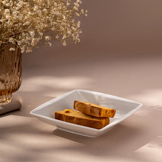 Emsan Pamukkale Kare Çukur Tabak 15 cm 