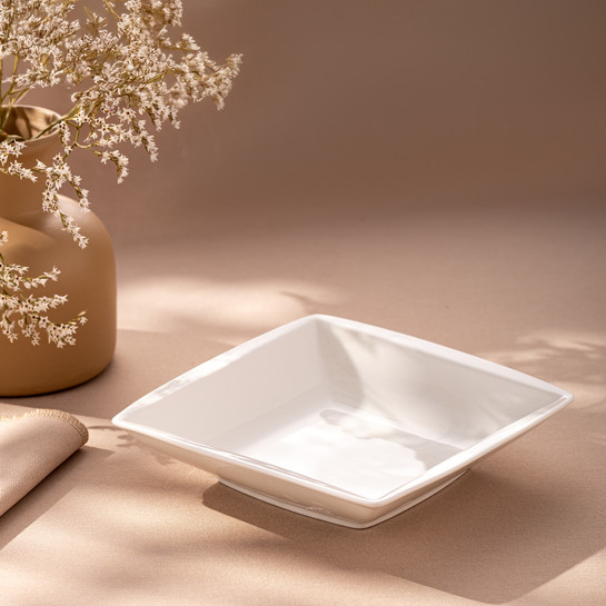 Emsan Pamukkale Kare Çukur Tabak 18 cm
