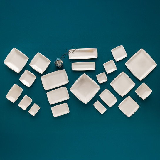 Emsan Pamukkale Kare Çukur Tabak 18 cm