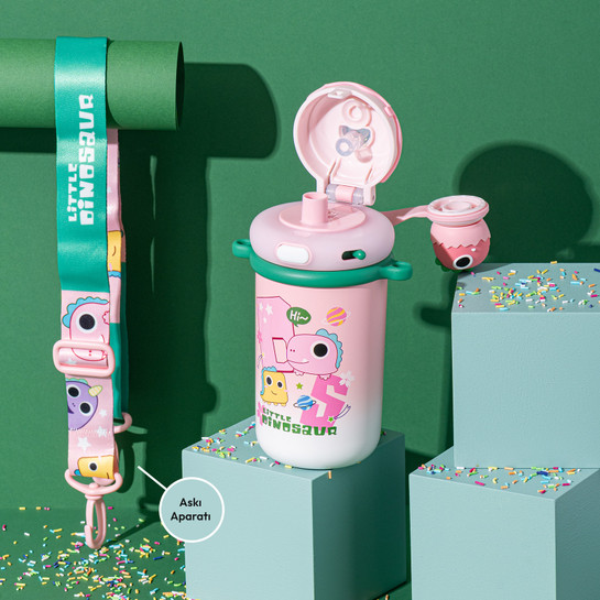 Emsan Baby Dinazor Termos Pembe 450 ml