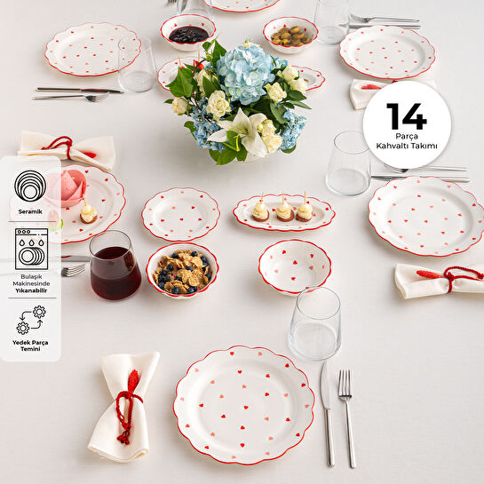 Emsan Sweetheart 14 Parça 6 Kişilik Kahvaltı Takımı