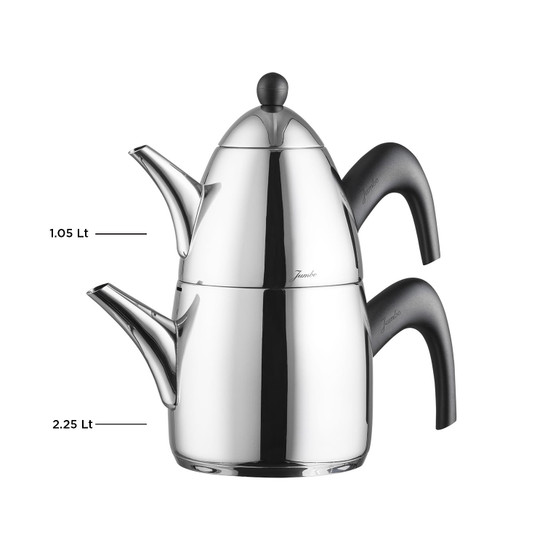 Jumbo 6500 Siyah Midi Çaydanlık 3,3 Lt