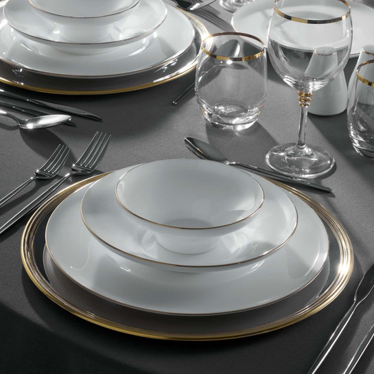 Jumbo Gold Star Fine Bone 60 Parça 12 Kişilik Yemek Takımı