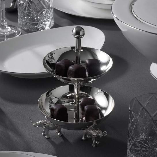 Jumbo Ganesha İki Katlı Sunumluk Silver
