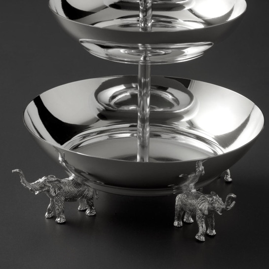 Jumbo Ganesha İki Katlı Sunumluk Silver