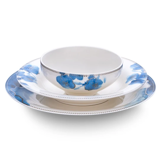 Jumbo Blue Garden 24 Parça 6 Kişilik Yemek Takımı