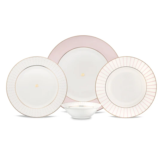 Jumbo Navy 24 Parça 6 Kişilik Yemek Takımı Pink