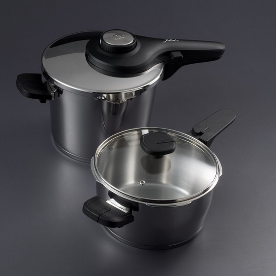 Jumbo Prime Master 4 + 6L Çelik 2 Parça Düdüklü Tencere Seti 