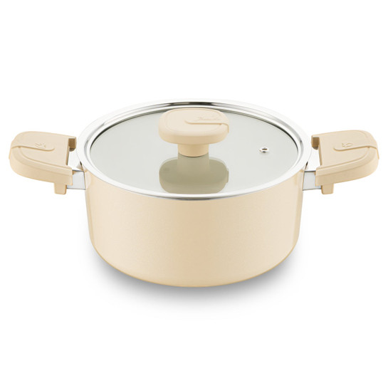 Jumbo Swiss Crystal Dark Cream 7 Parça Tencere Seti
