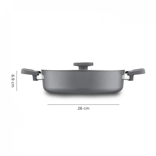 Jumbo Swiss Crystal 7 Parça Tencere Seti Grey