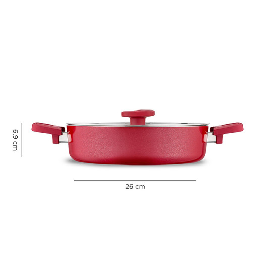 Jumbo Swiss Crystal 7 Parça Tencere Seti Red