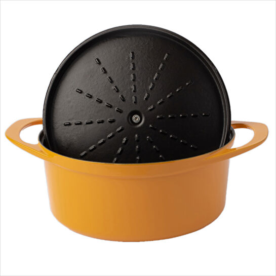 Pot Art Sarı Derin Döküm Tencere 24 cm