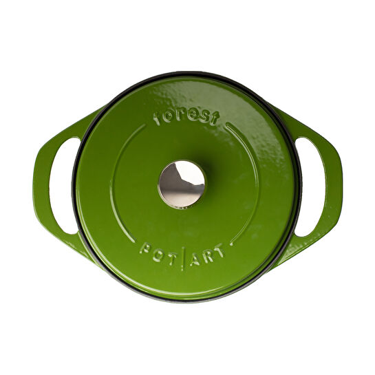 Pot Art Yeşil Derin Döküm Tencere 24 cm