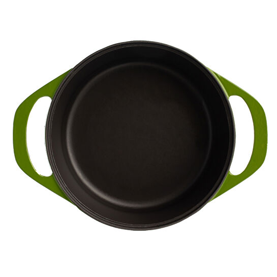 Pot Art Yeşil Derin Döküm Tencere 24 cm