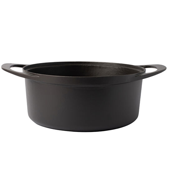 Pot Art Siyah Derin Döküm Tencere 24 cm--