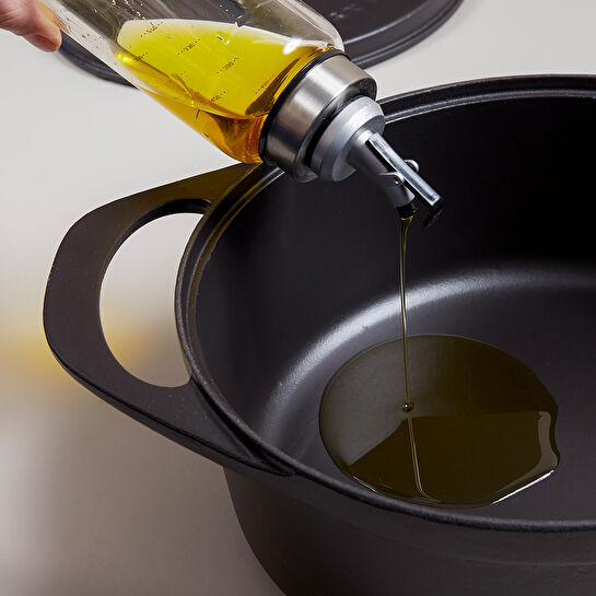 Pot Art Siyah Derin Döküm Tencere 24 cm--