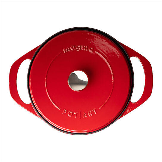Pot Art Kırmızı Sığ Döküm Tencere 26 cm-