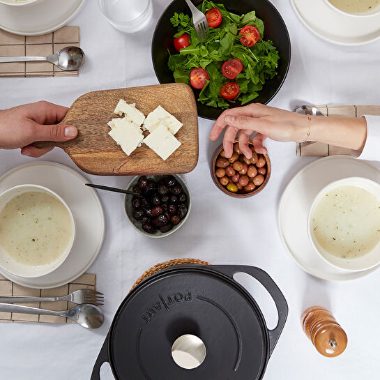 Pot Art Sığ Döküm Tencere Siyah 26 cm