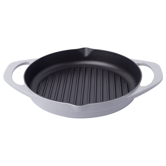 Pot Art Gri Yuvarlak Döküm Grill Tava 30 cm
