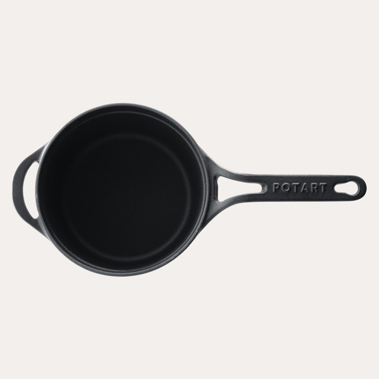 Pot Art 18 Cm Yuvarlak Sos Tencere Mat Siyah