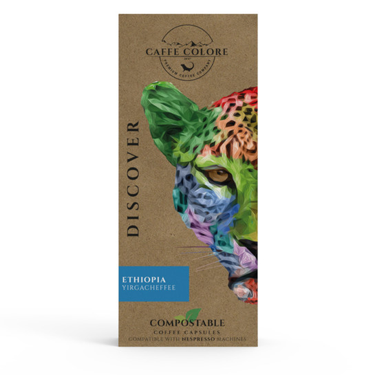 Caffe Colore Ethiopia Yirgacheffee Doğada Çözülebilir Kapsül Kahve - 10'lu