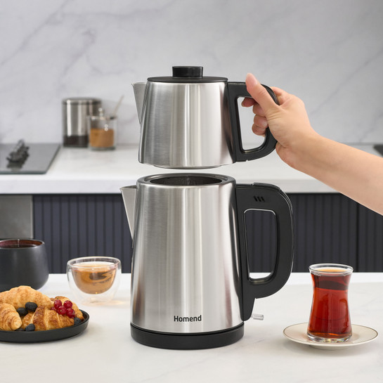 Homend Royaltea 1728H Çelik Çay Makinesi Inox