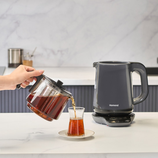 Homend Royaltea 1729H Konuşan Çay Makinesi Antrasit