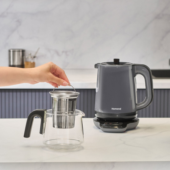 Homend Royaltea 1729H Konuşan Çay Makinesi Antrasit